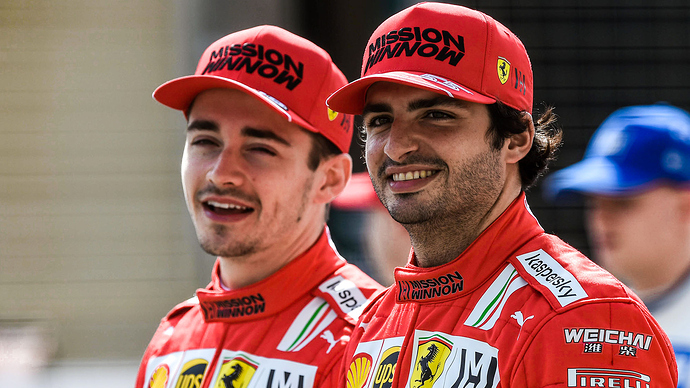 Charles-Leclerc-and-Carlos-Sainz-in-preseason-testing
